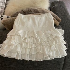 white ruffle skirt